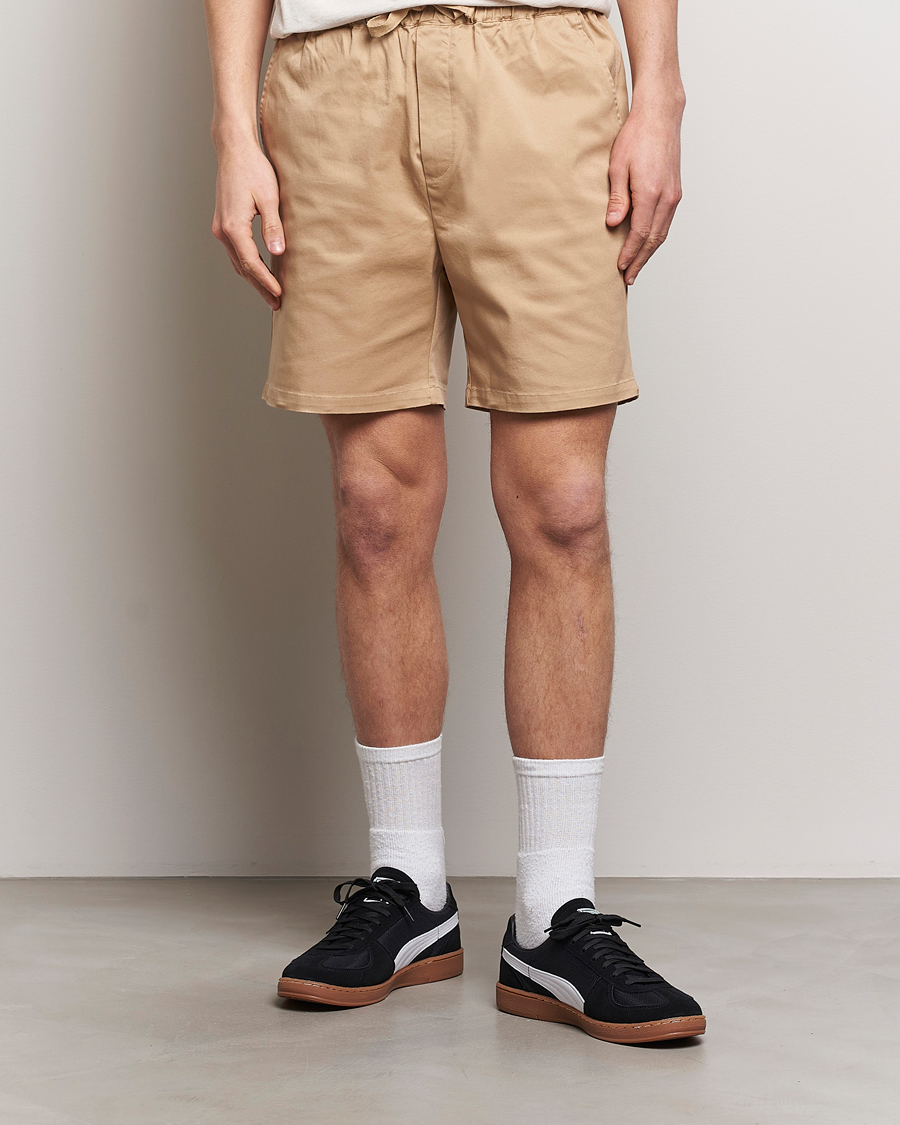 Hombres | Pantalones cortos con cordones | LES DEUX | Otto Cotton Shorts Warm Sand