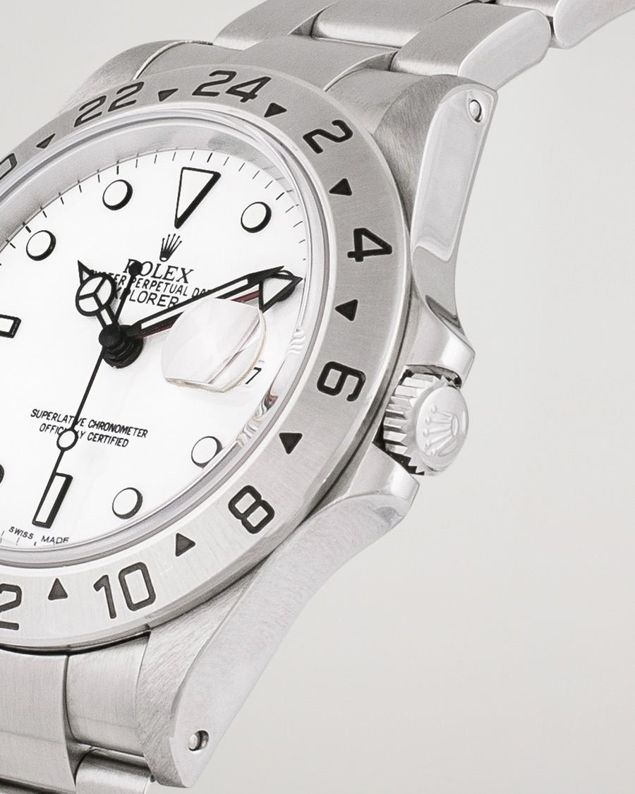 Hombres | Rolex Pre-Owned Explorer II 16570 Steel White Silver | Rolex Pre-Owned | Explorer II 16570 Steel White Silver
