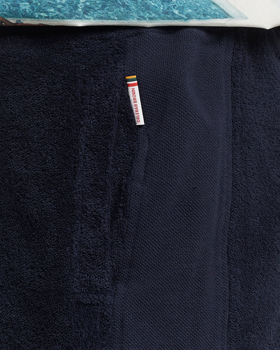 Hombres | Pantalones cortos | Orlebar Brown | Afador Mix Texture Towelling Shorts Night Iris