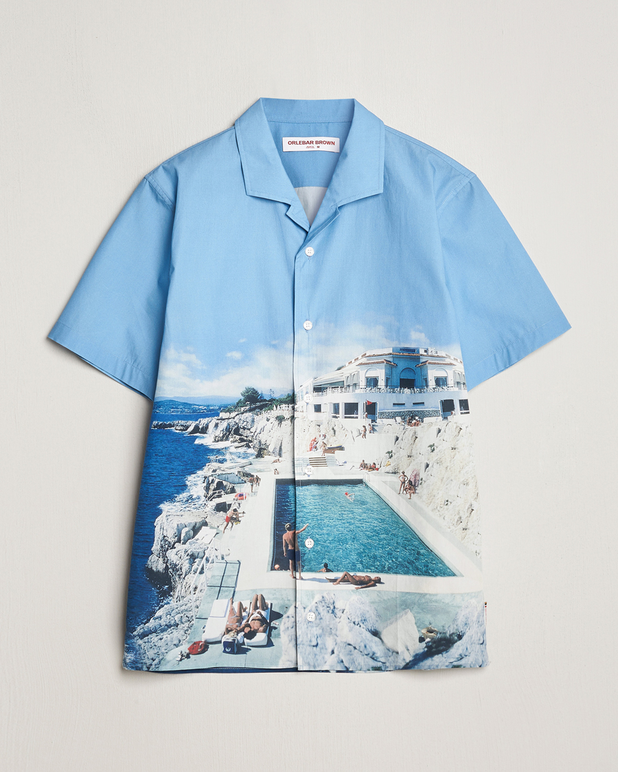 Hombres | Camisas | Orlebar Brown | Hibbert Photographic Roc Pool Shirt Blue