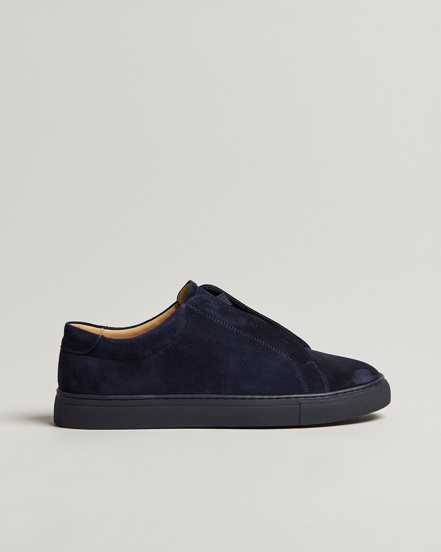 Hombres | Zapatillas | Myrqvist | Alnö Sneakers Navy Suede