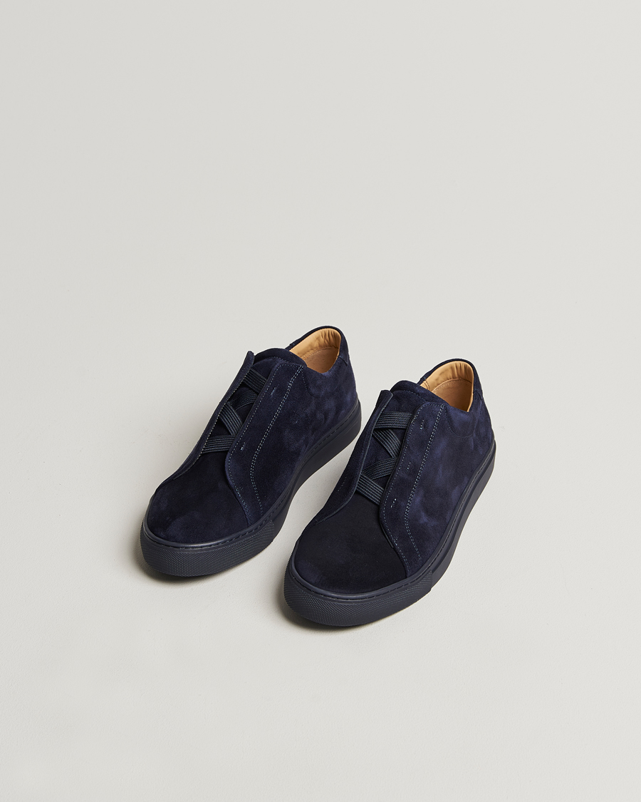 Hombres | Zapatillas | Myrqvist | Alnö Sneakers Navy Suede