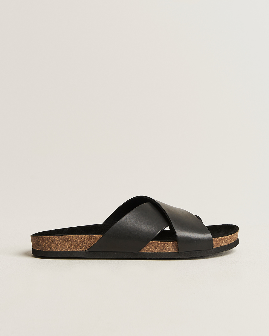 Hombres | Myrqvist Solvik Sandals Black Calf | Myrqvist | Solvik Sandals Black Calf