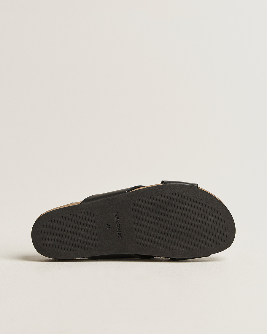 Hombres | Myrqvist Solvik Sandals Black Calf | Myrqvist | Solvik Sandals Black Calf