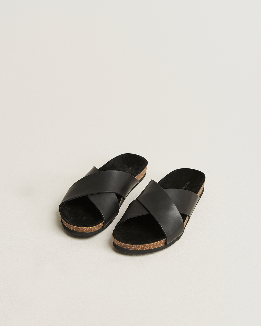 Hombres | Myrqvist Solvik Sandals Black Calf | Myrqvist | Solvik Sandals Black Calf