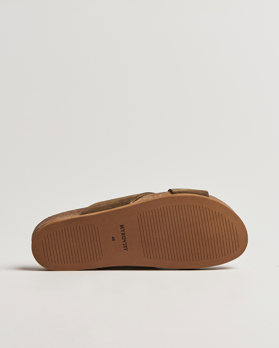 Hombres | Sandalias y chanclas | Myrqvist | Solvik Sandals Moss Green Suede