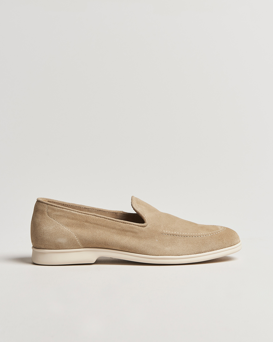 Hombres | Myrqvist Brannö Loafers Sand Suede | Myrqvist | Brannö Loafers Sand Suede