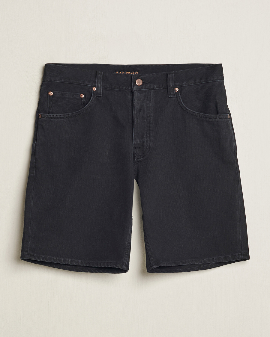 Hombres | Pantalones cortos | Nudie Jeans | Seth Denim Shorts Aged Black