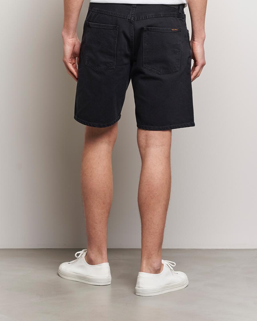 Hombres | Pantalones cortos | Nudie Jeans | Seth Denim Shorts Aged Black