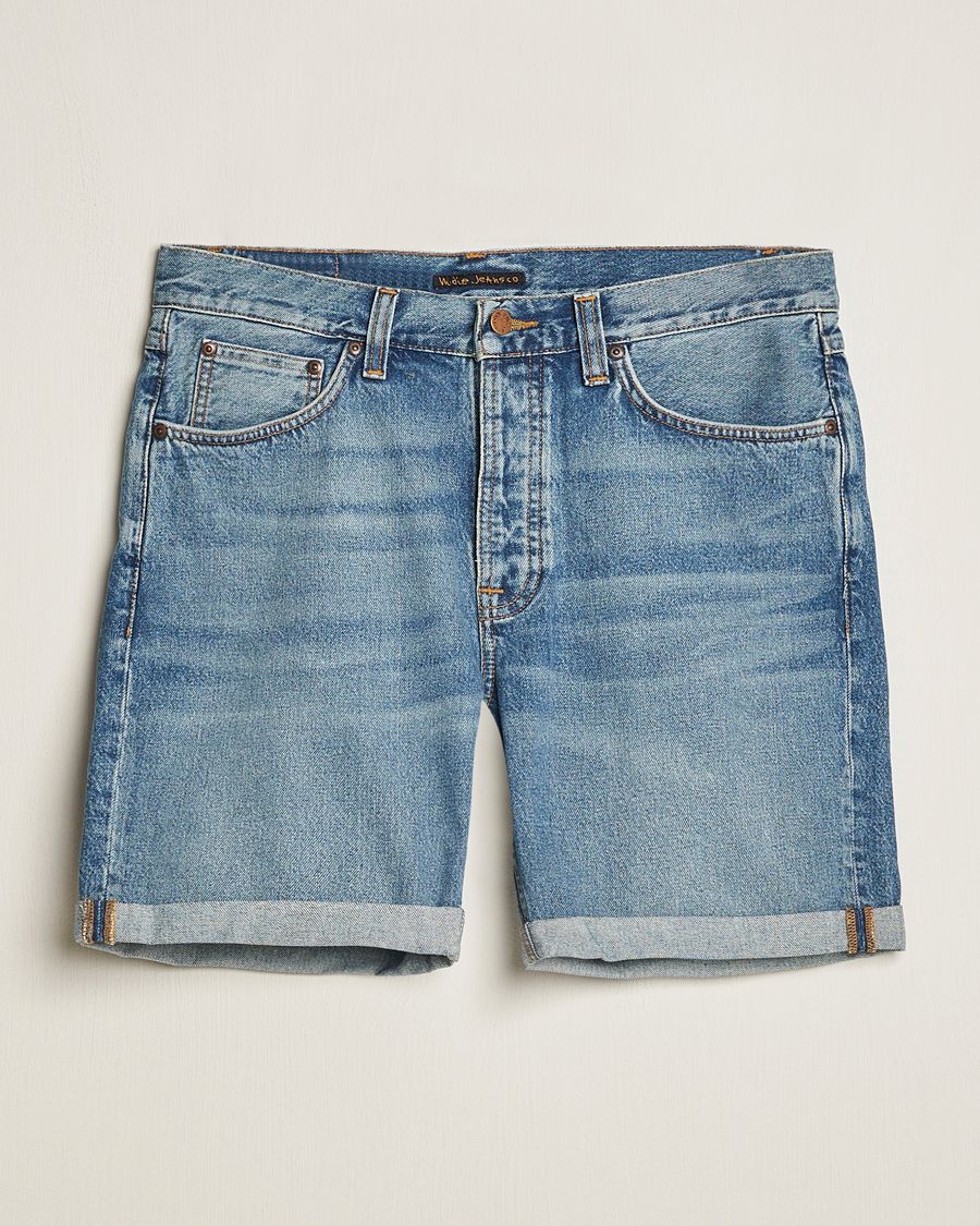 Hombres | Pantalones cortos | Nudie Jeans | Josh Denim Shorts Blue Haze