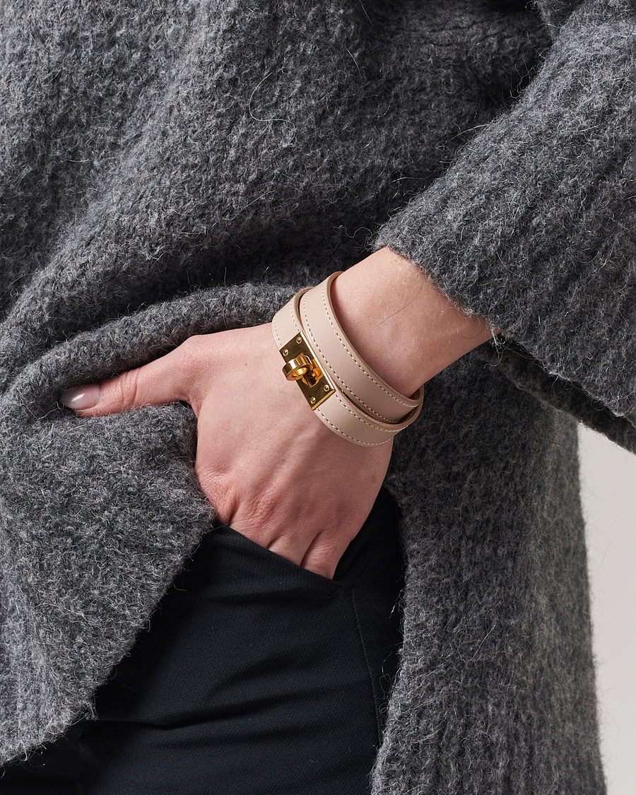 Hombres | Hermès Pre-Owned Kelly Bracelet Beige | Hermès Pre-Owned | Kelly Bracelet Beige