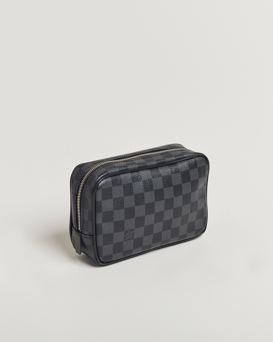 Hombres | Louis Vuitton Pre-Owned Toilet Pouch PM Damier Graphite | Louis Vuitton Pre-Owned | Toilet Pouch PM Damier Graphite