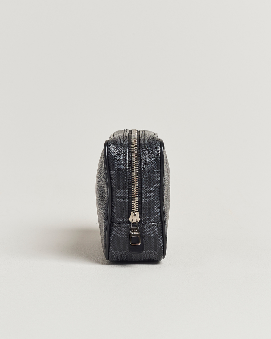 Hombres | Louis Vuitton Pre-Owned Toilet Pouch PM Damier Graphite | Louis Vuitton Pre-Owned | Toilet Pouch PM Damier Graphite