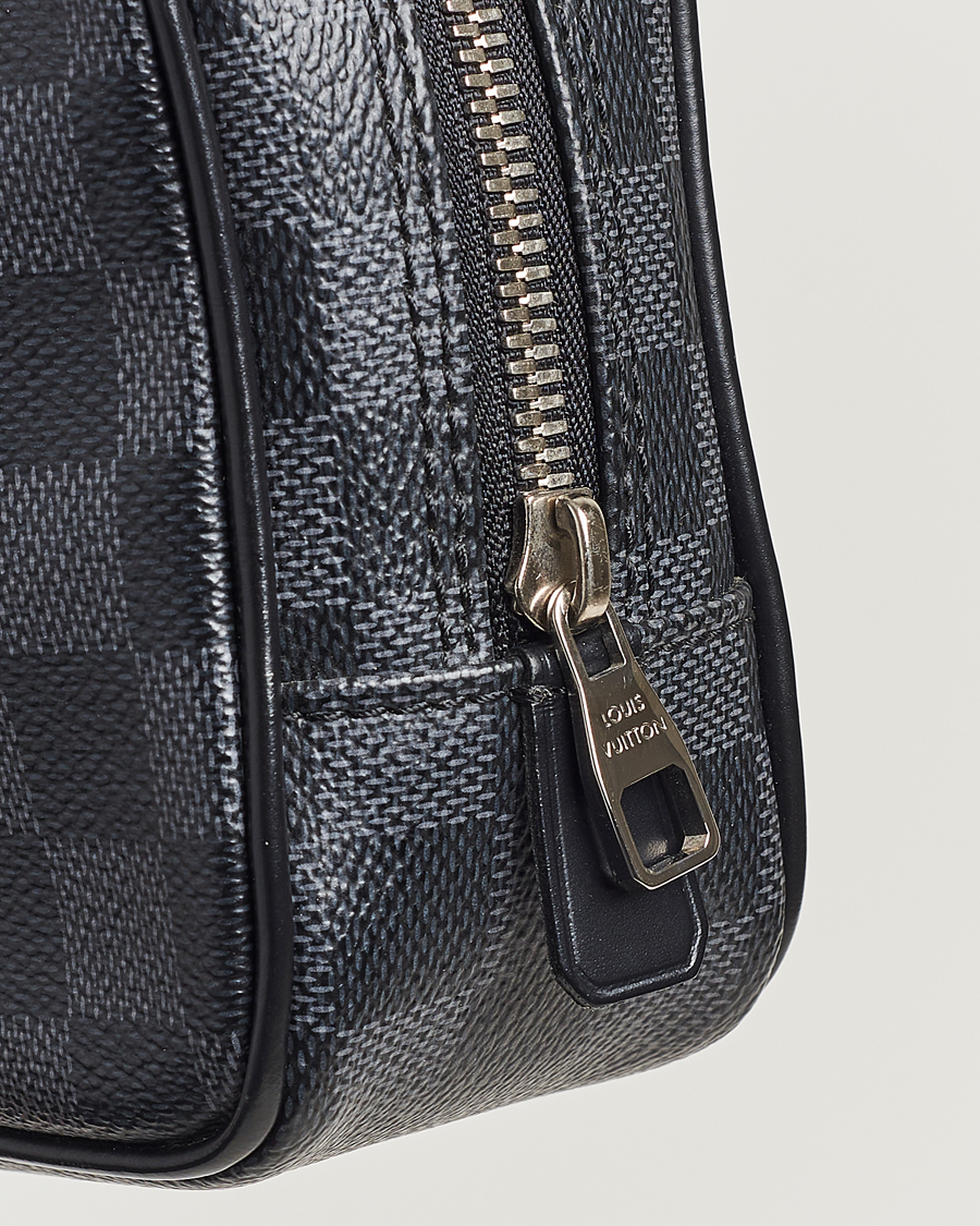 Hombres | Louis Vuitton Pre-Owned Toilet Pouch PM Damier Graphite | Louis Vuitton Pre-Owned | Toilet Pouch PM Damier Graphite