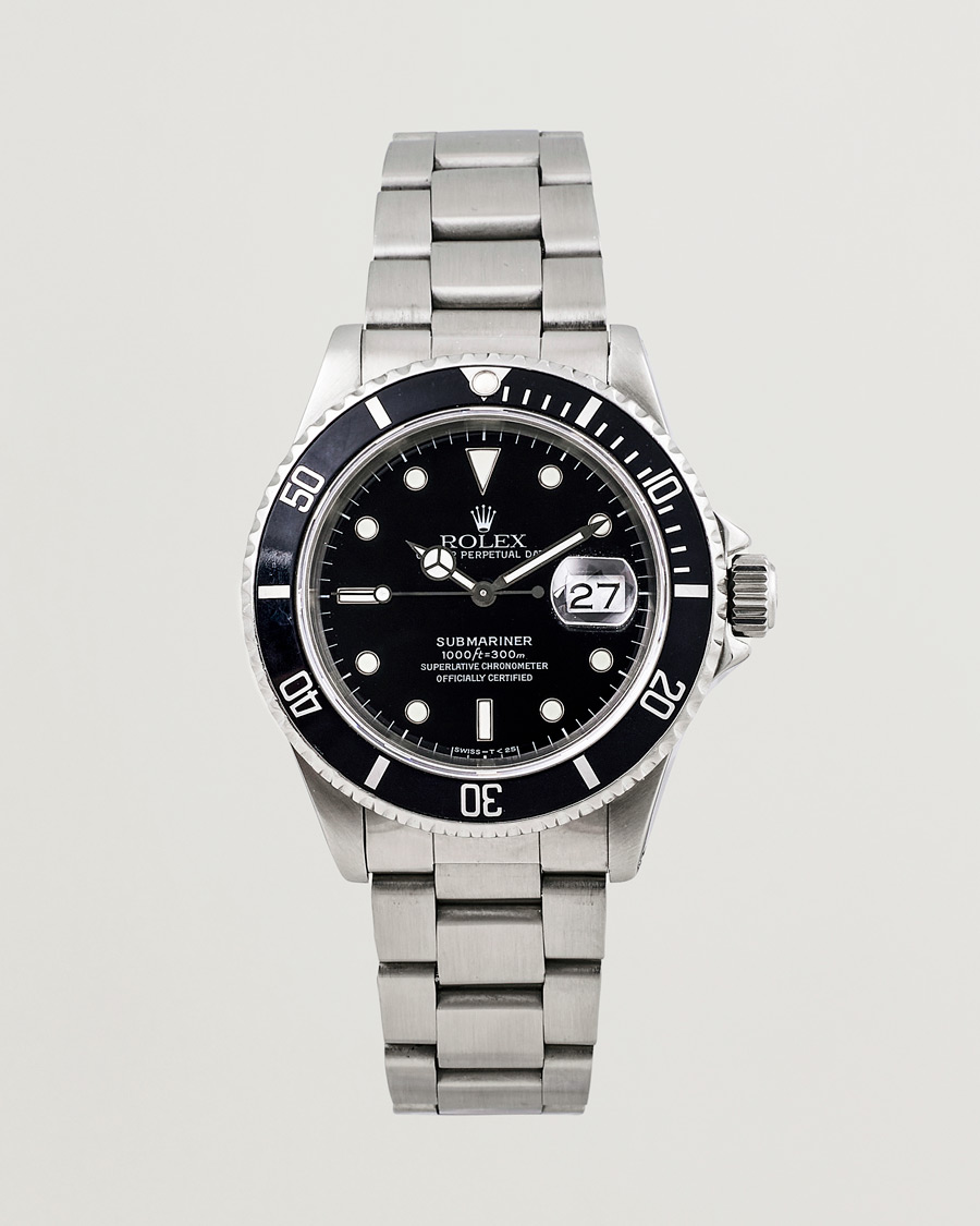 Hombres | Rolex Pre-Owned Submariner 16610 Oyster Perpetual Steel Black Silver | Rolex Pre-Owned | Submariner 16610 Oyster Perpetual Steel Black Silver