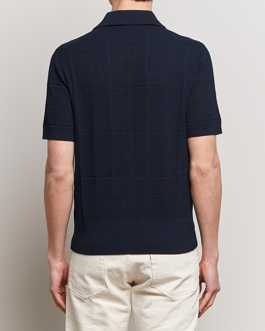 Hombres | Polos | Tiger of Sweden | Araawen Short Sleeve Knitted Polo Light Ink