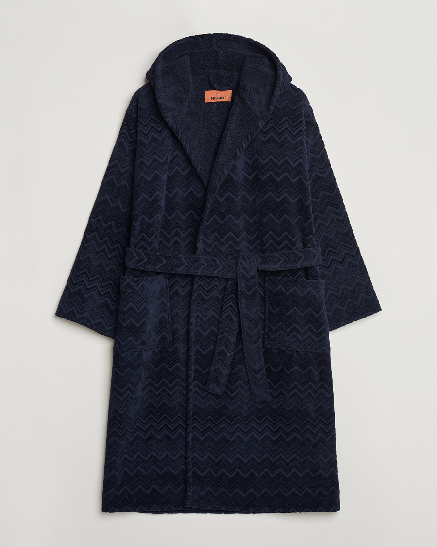 Hombres | Pijamas y batas | Missoni Home | Chalk Bath Robe Navy