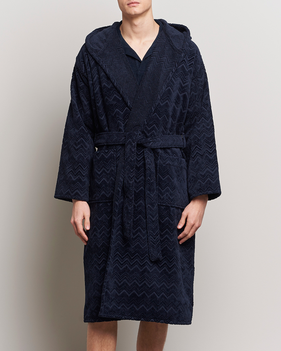 Hombres | Pijamas y batas | Missoni Home | Chalk Bath Robe Navy