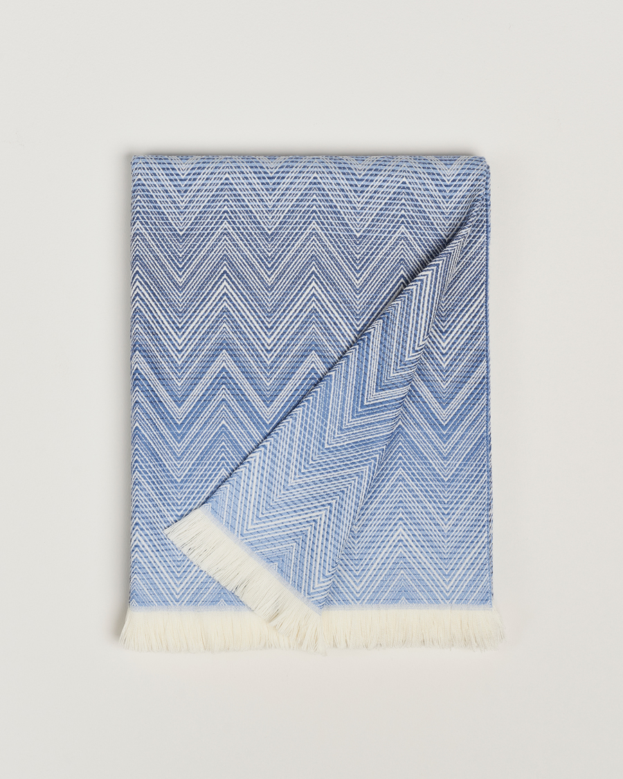 Hombres | Missoni Home Timmy Wool Throw 130x190cm Blue | Missoni Home | Timmy Wool Throw 130x190cm Blue
