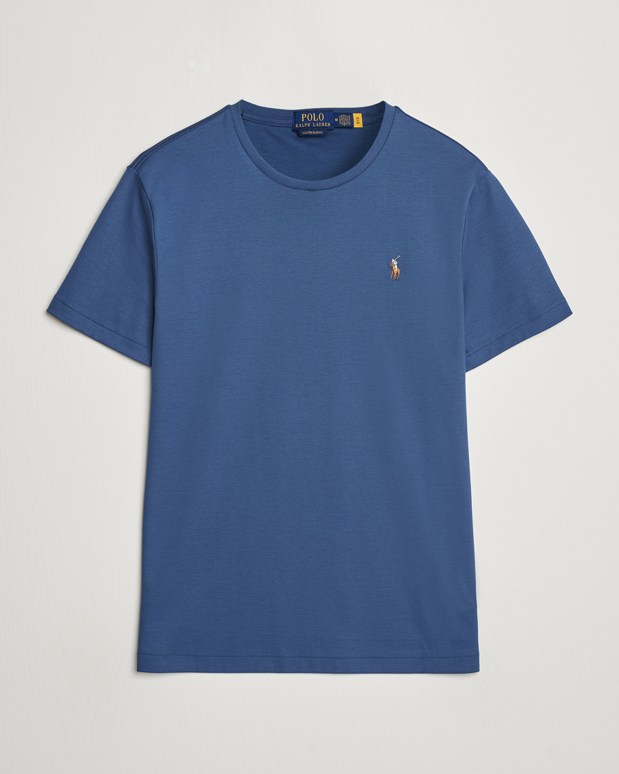 Hombres | Camisetas | Polo Ralph Lauren | Luxury Pima Cotton Crew Neck T-Shirt Clancy Blue