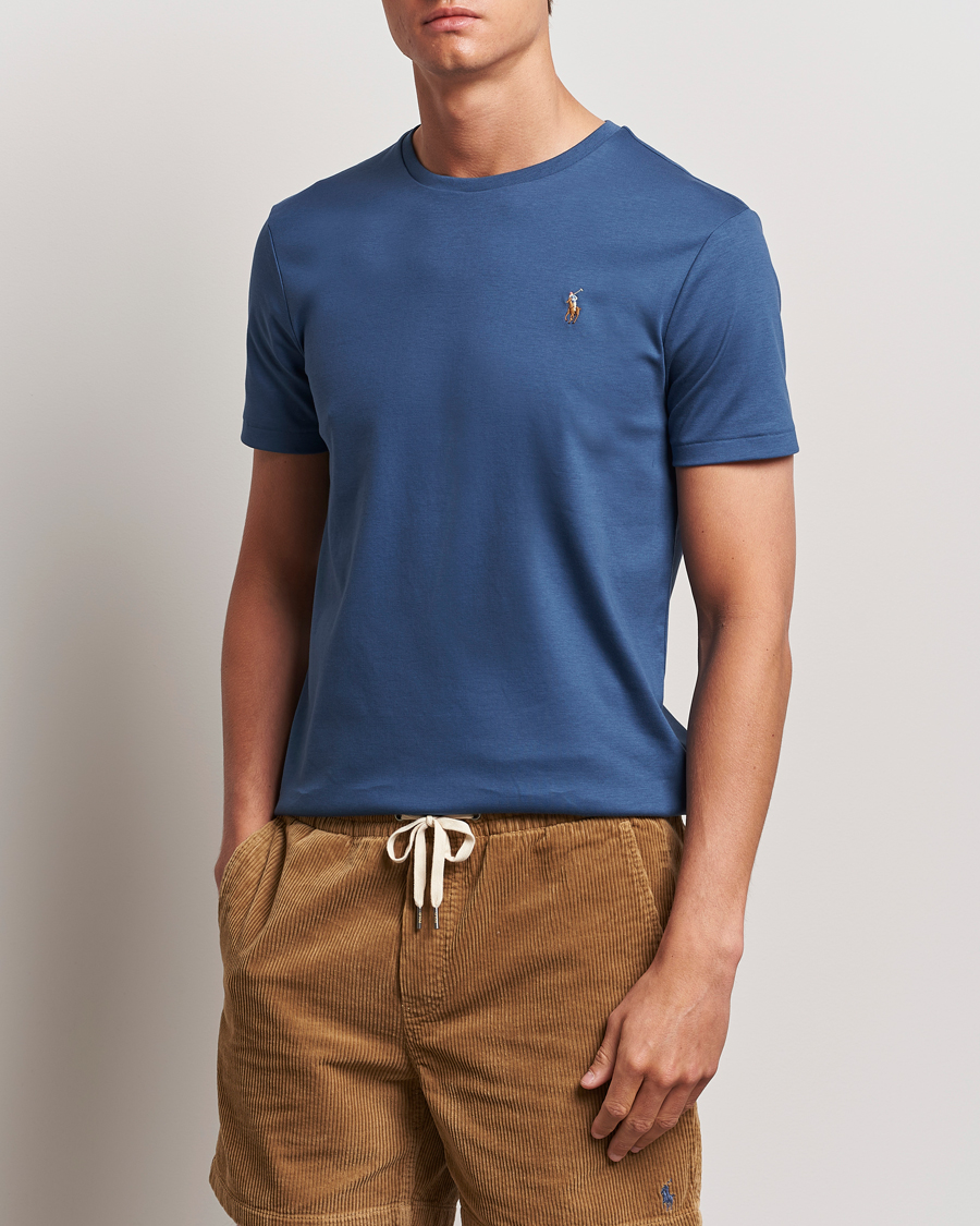 Hombres | Camisetas | Polo Ralph Lauren | Luxury Pima Cotton Crew Neck T-Shirt Clancy Blue