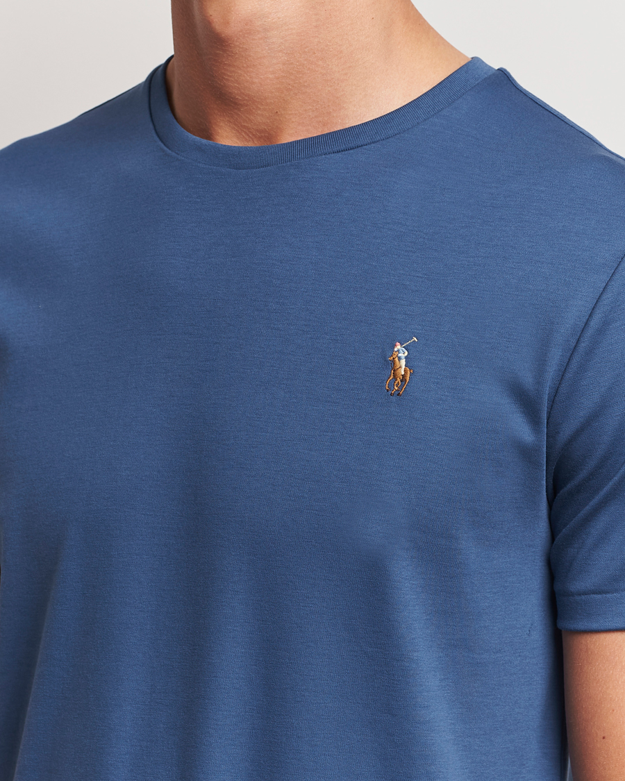 Hombres | Camisetas | Polo Ralph Lauren | Luxury Pima Cotton Crew Neck T-Shirt Clancy Blue