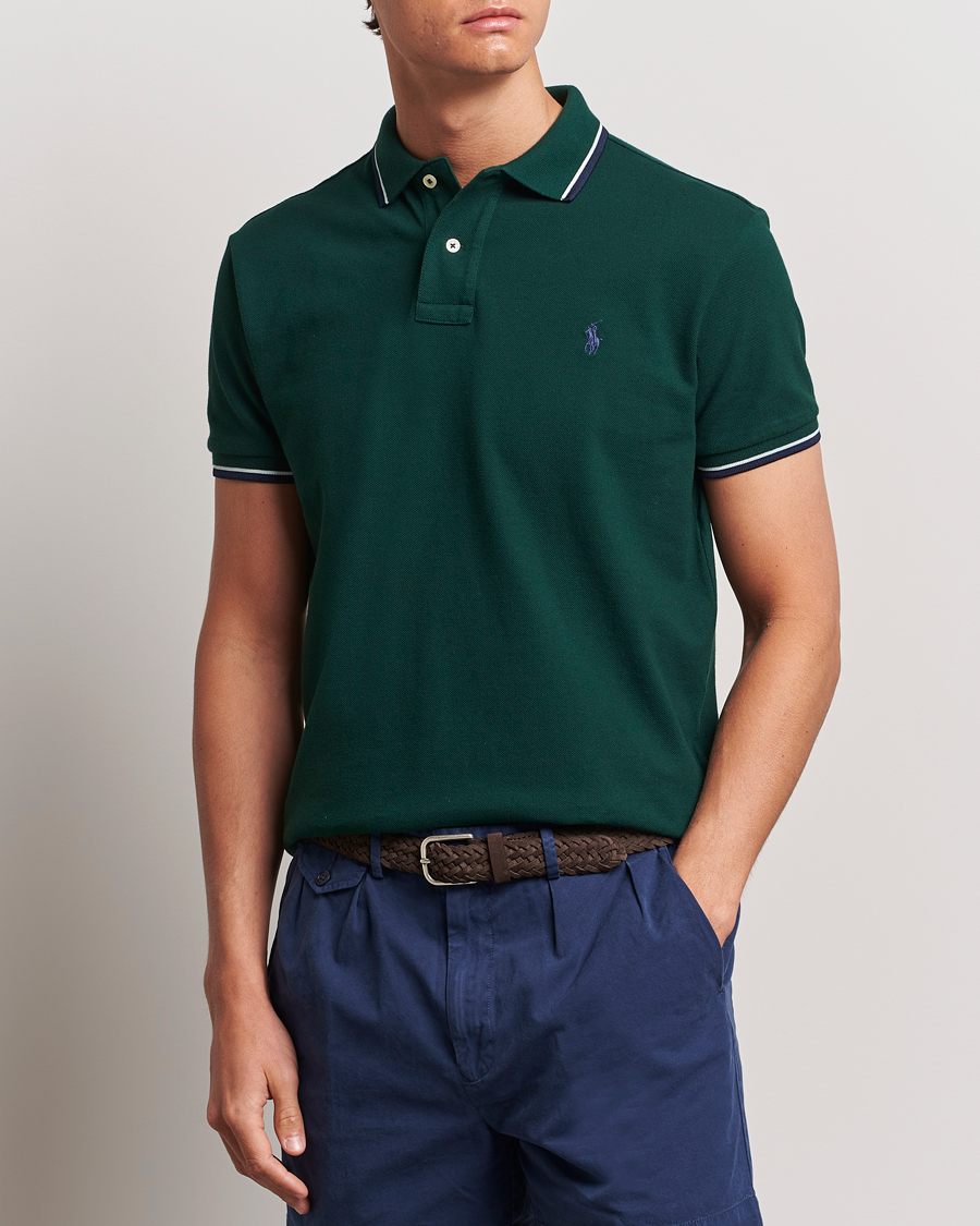 Hombres | Novedades | Polo Ralph Lauren | Custom Slim Fit Tipped Polo Moss Agate
