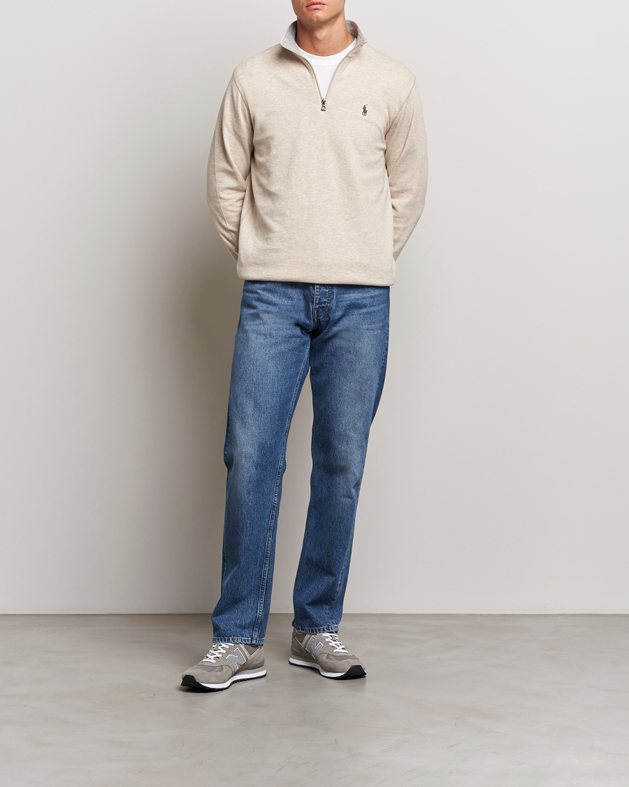 Hombres | Jerséis y prendas de punto | Polo Ralph Lauren | Tech Double Knit Half Zip Expedition Dune Heather