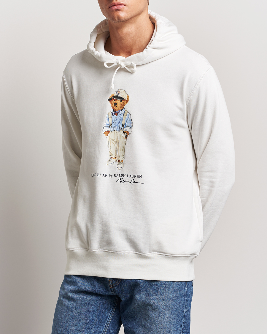 Hombres | Jerséis y prendas de punto | Polo Ralph Lauren | Printed Hemingway Bear Hoodie Deckwash White