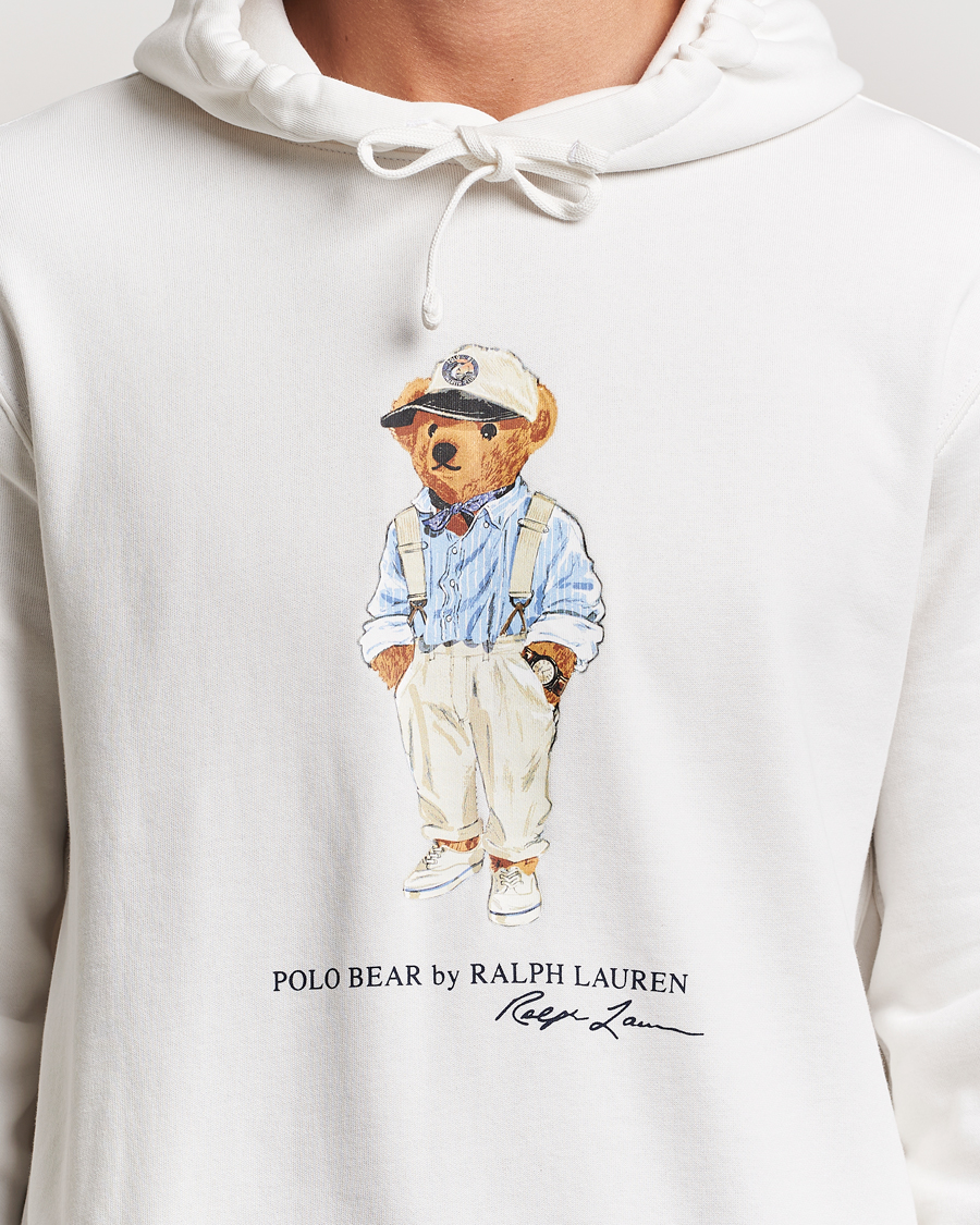 Hombres | Jerséis y prendas de punto | Polo Ralph Lauren | Printed Hemingway Bear Hoodie Deckwash White