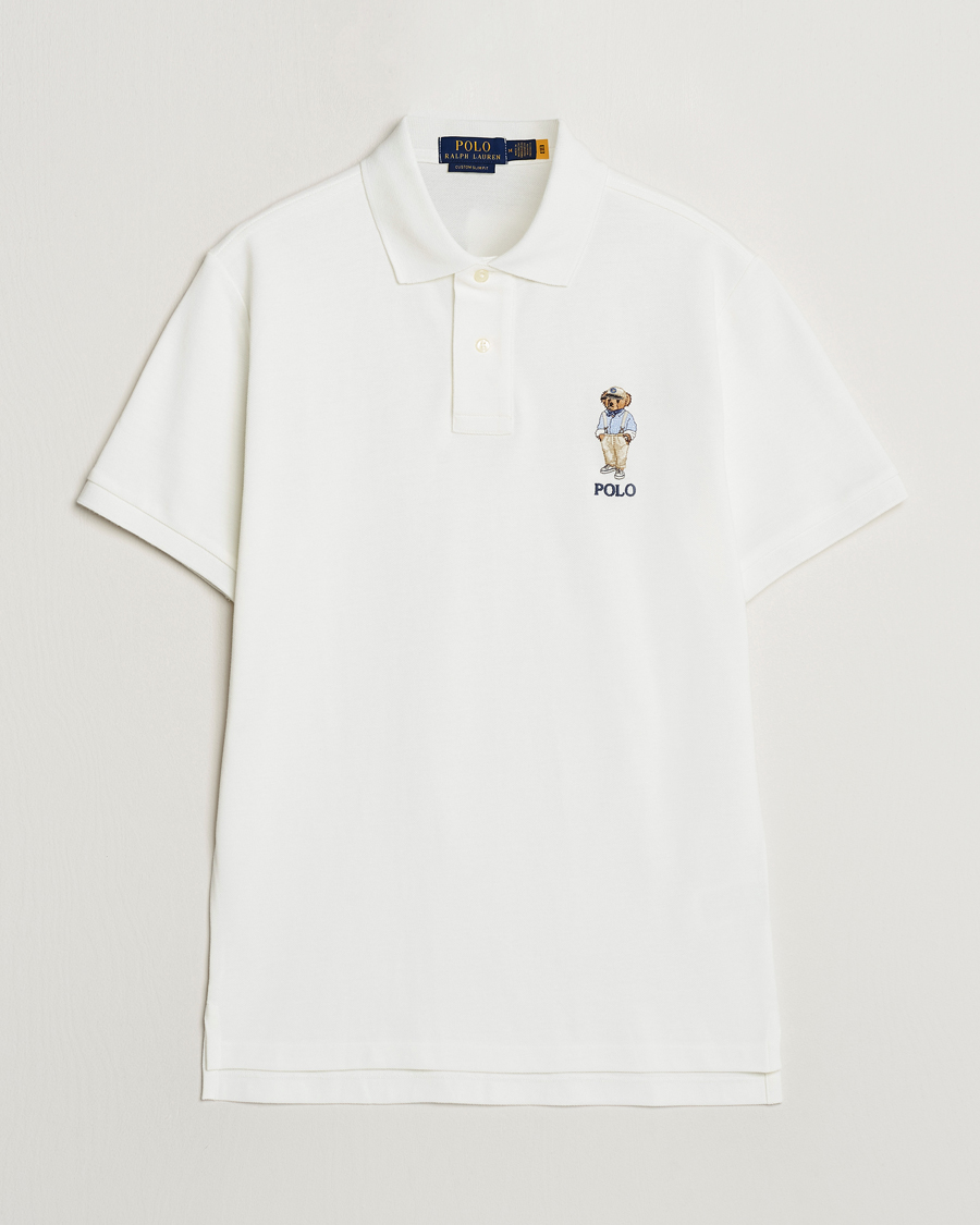 Hombres | Polos | Polo Ralph Lauren | Custom Slim Fit Bear Polo Deckwash White