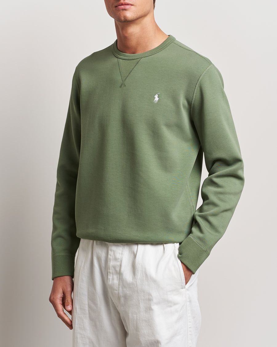 Hombres | Jerséis y prendas de punto | Polo Ralph Lauren | Tech Double Knit Crew Neck Sweatshirt Cargo Green