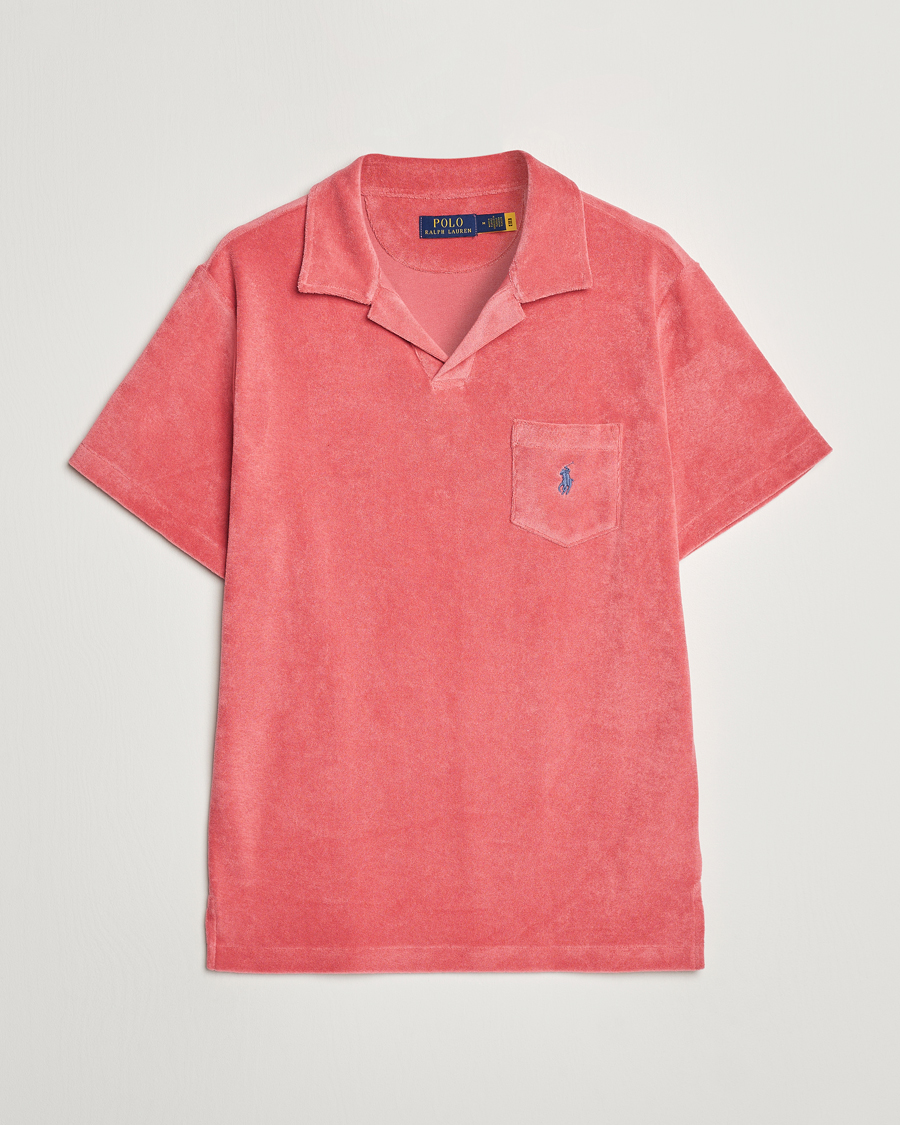 Hombres | Polos | Polo Ralph Lauren | Cotton Terry Open Collar Polo Adirondack Red