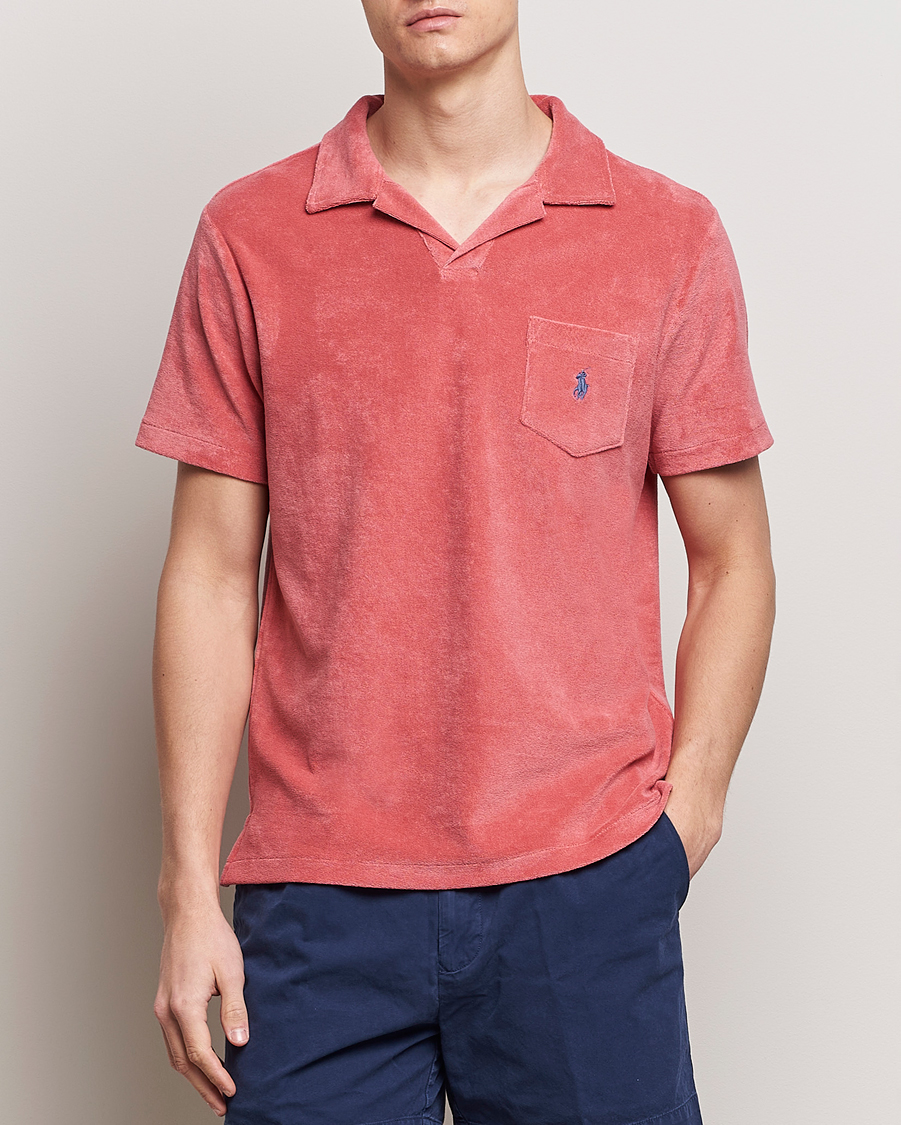 Hombres | Polos | Polo Ralph Lauren | Cotton Terry Open Collar Polo Adirondack Red