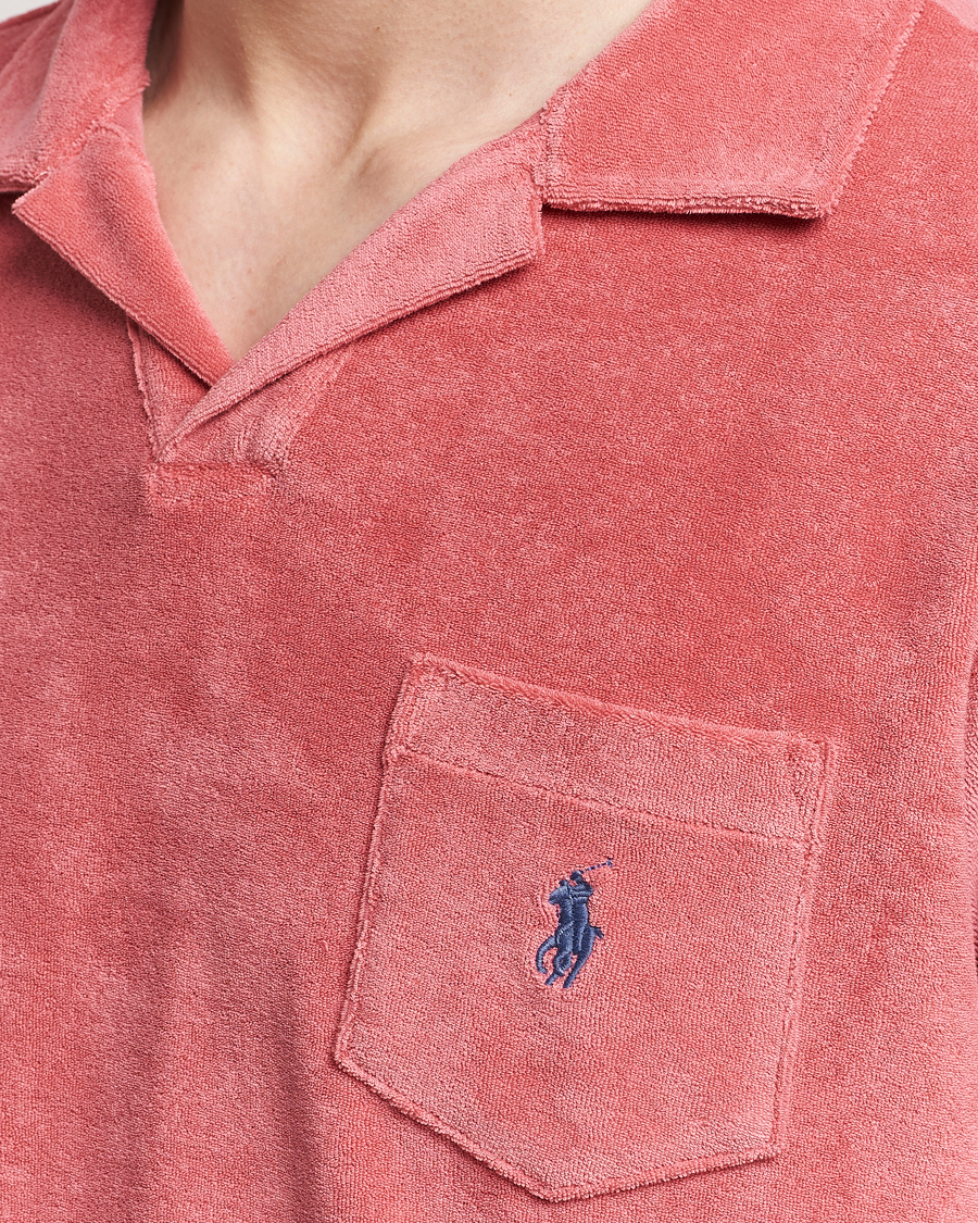 Hombres | Polos | Polo Ralph Lauren | Cotton Terry Open Collar Polo Adirondack Red