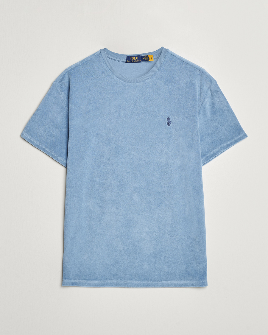 Hombres | Camisetas | Polo Ralph Lauren | Cotton Terry Crew Neck T-shirt Vessel Blue