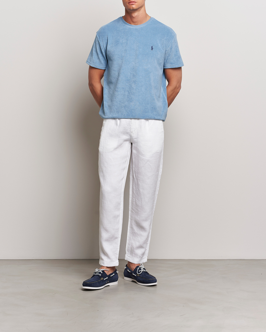Hombres | Camisetas | Polo Ralph Lauren | Cotton Terry Crew Neck T-shirt Vessel Blue