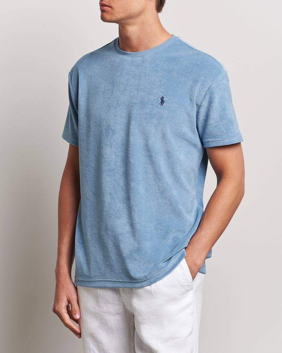 Hombres | Camisetas | Polo Ralph Lauren | Cotton Terry Crew Neck T-shirt Vessel Blue