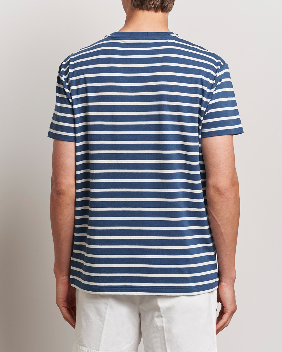 Hombres | Camisetas | Polo Ralph Lauren | Striped Crew Neck T-Shirt Clancy Blue/Nevis