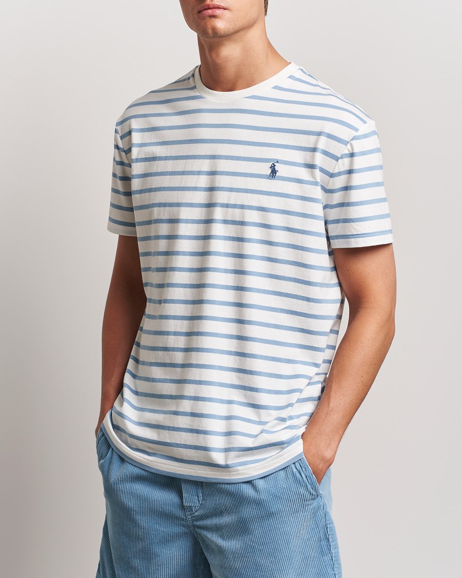 Hombres |  | Polo Ralph Lauren | Striped Crew Neck T-Shirt Nevis/Vessel Blue