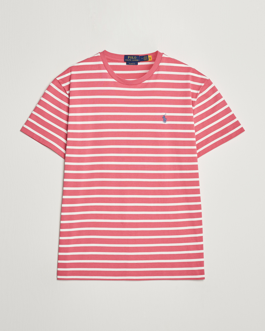 Hombres | Camisetas | Polo Ralph Lauren | Striped Crew Neck T-Shirt Adirondack Red/Nevis