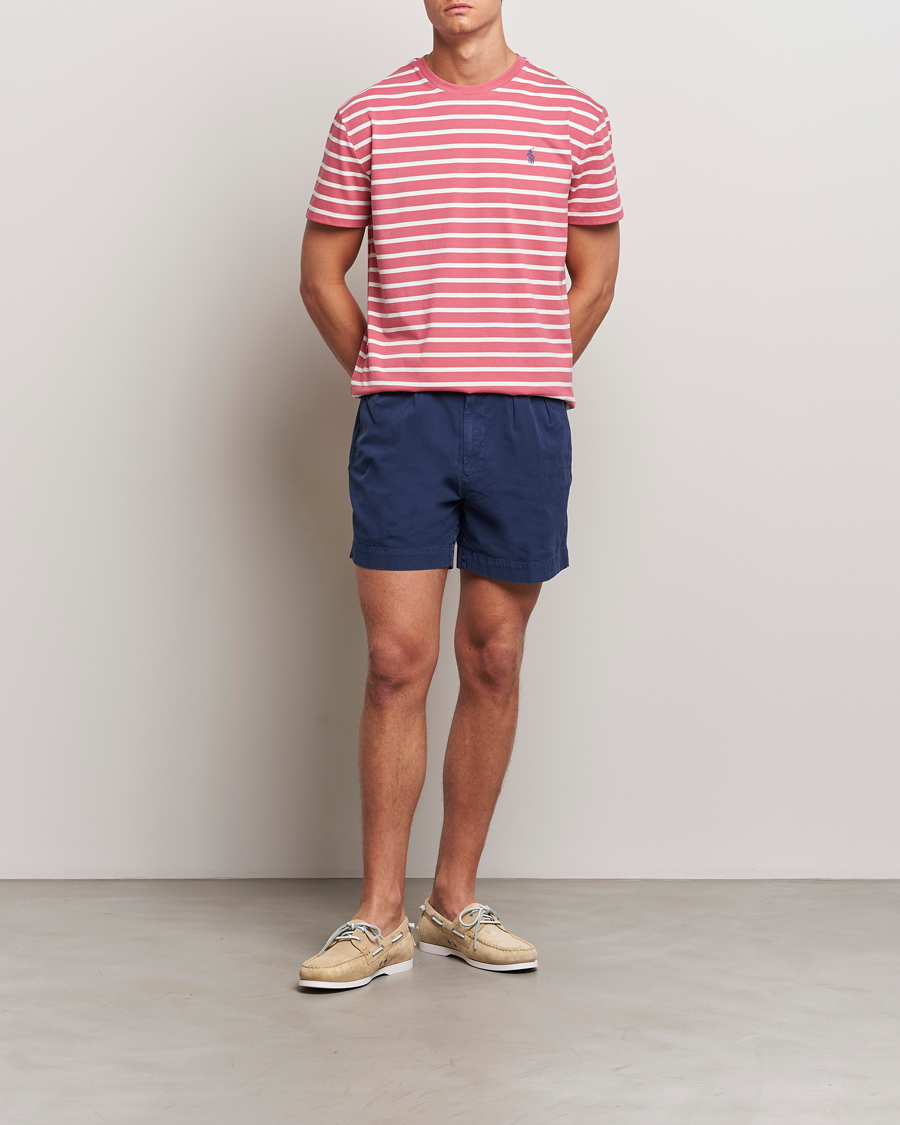 Hombres | Camisetas | Polo Ralph Lauren | Striped Crew Neck T-Shirt Adirondack Red/Nevis