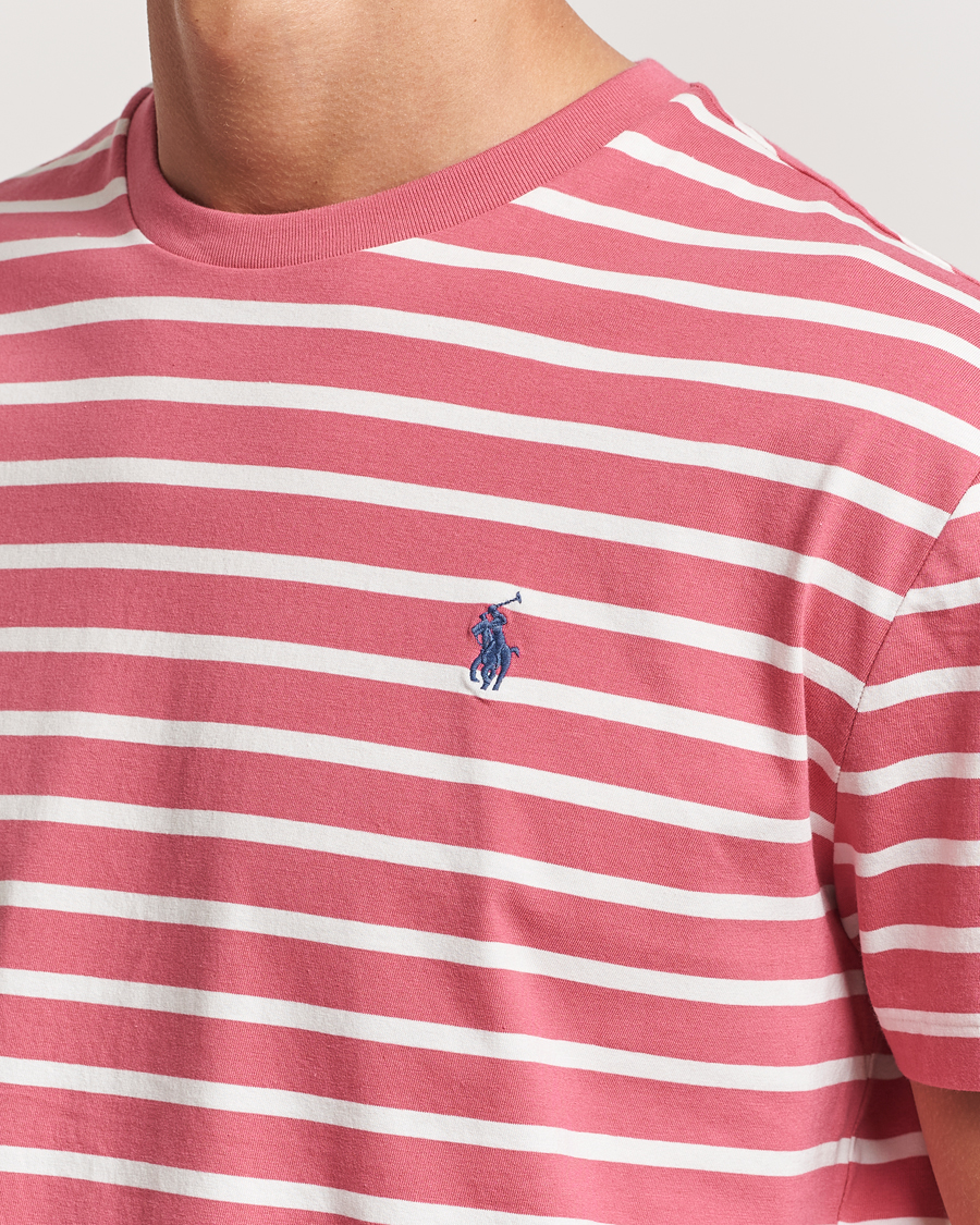 Hombres | Camisetas | Polo Ralph Lauren | Striped Crew Neck T-Shirt Adirondack Red/Nevis