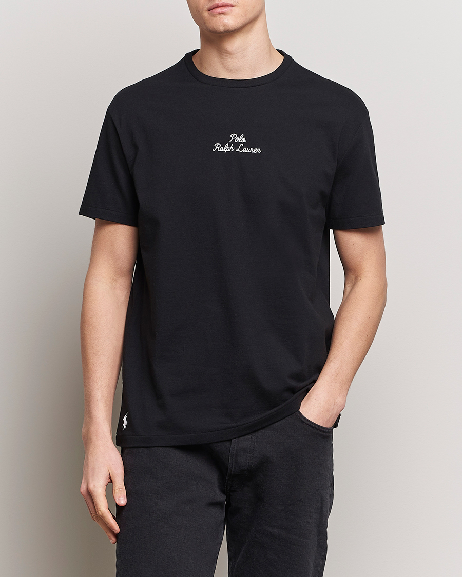 Hombres | Camisetas negras | Polo Ralph Lauren | Center Logo Crew Neck T-Shirt Black