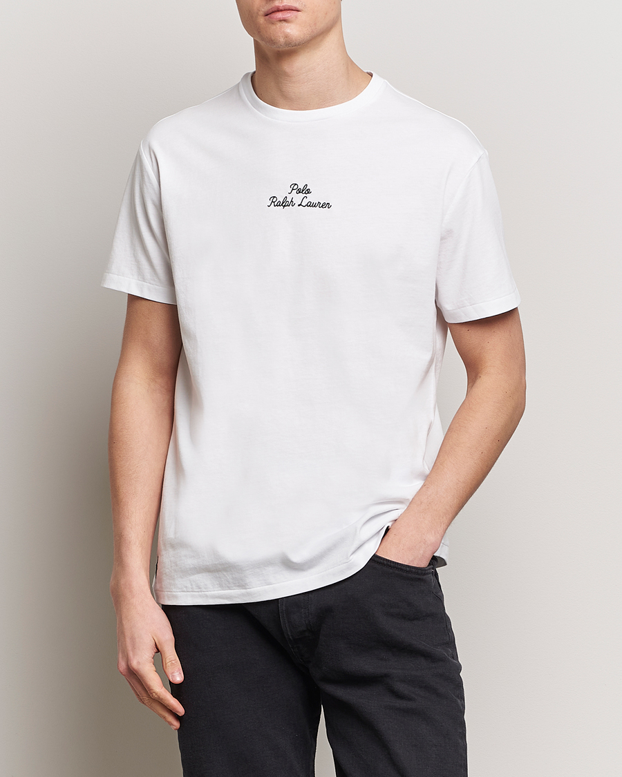 Hombres | Camisetas de manga corta | Polo Ralph Lauren | Center Logo Crew Neck T-Shirt White