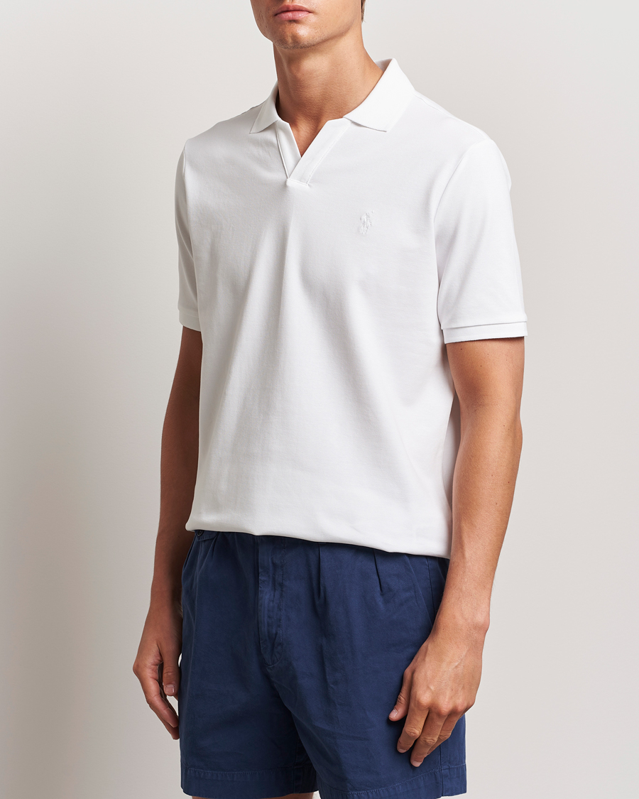 Hombres | Polos | Polo Ralph Lauren | Classic Fit Open Collar Polo White
