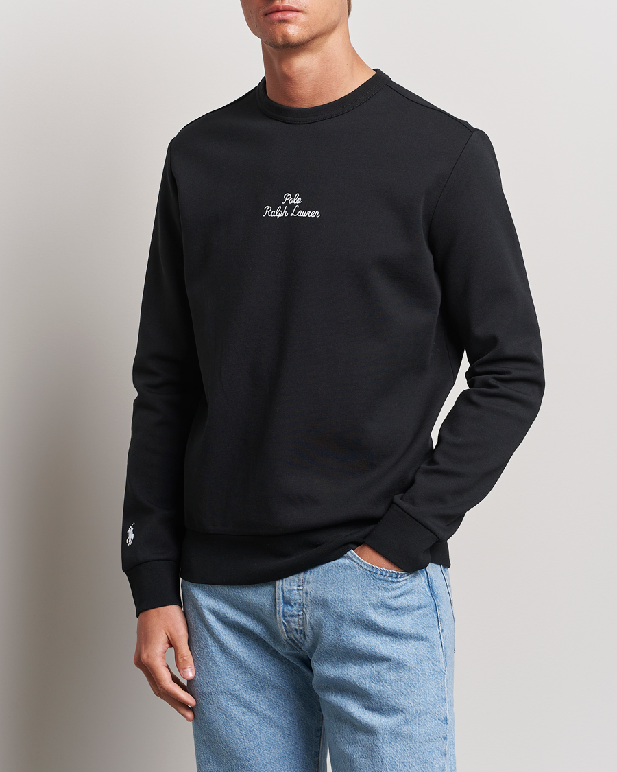 Hombres |  | Polo Ralph Lauren | Center Logo Crew Neck Sweatshirt Black