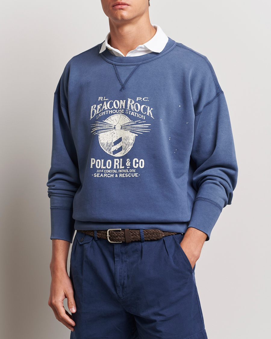 Hombres |  | Polo Ralph Lauren | Graphic Fleece Sweatshirt Blue Heaven