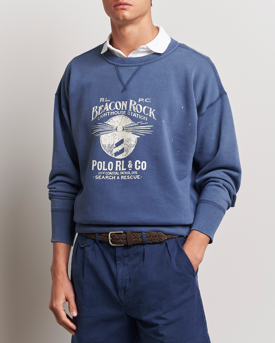 Hombres | Jerséis y prendas de punto | Polo Ralph Lauren | Graphic Fleece Sweatshirt Blue Heaven