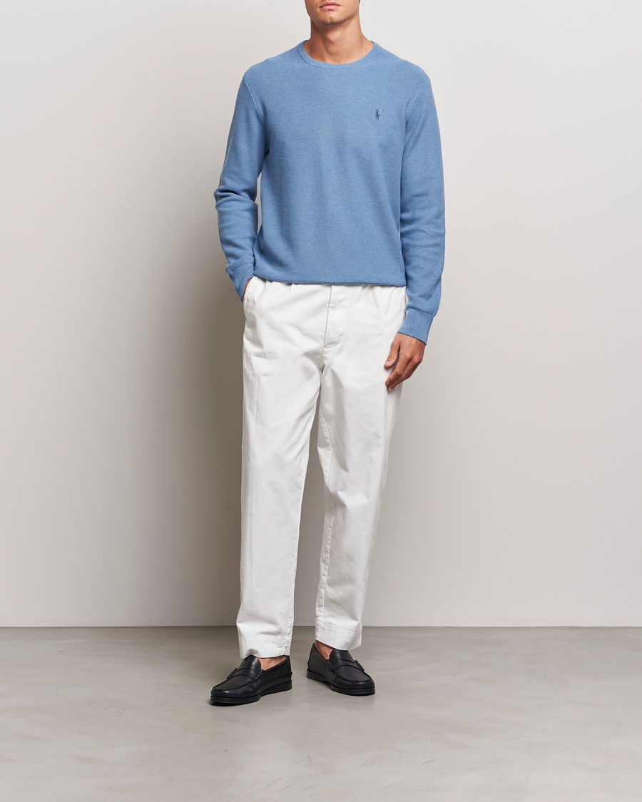 Hombres | Jerséis y prendas de punto | Polo Ralph Lauren | Textured Crew Neck Sweater Lake Heather